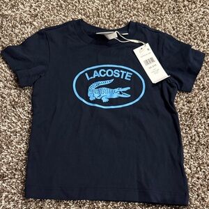 Lacoste Kids Dark Blue Tee with Logo